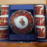set di 6 tazzine da caffè con piattini AS Roma
