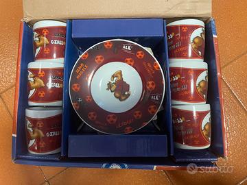 set di 6 tazzine da caffè con piattini AS Roma