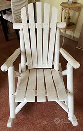 Sedia a dondolo Shabby Chic