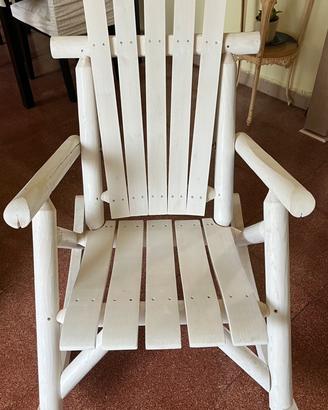 Sedia a dondolo Shabby Chic
