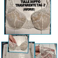 Reggiseno balconcini pizzo elasticizzato Avorio