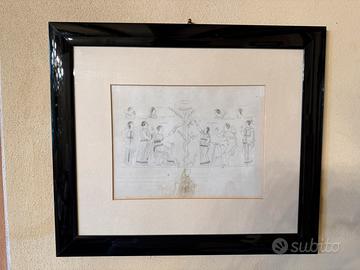 Quadri con stampe effetto matita elleniche