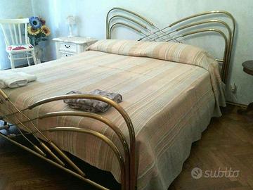 Letto matrimoniale in ottone Lipparini – vintage