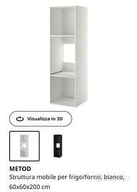 METOD ikea - Mobile per forno/frigo bianco