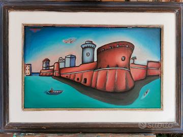 fortezza vecchia, quadro olio