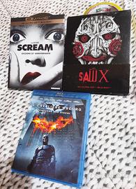 Lotto film 4k blu ray batman scream e saw