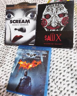 Lotto film 4k blu ray batman scream e saw
