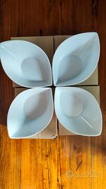 Ciotole in ceramica smaltata bianca