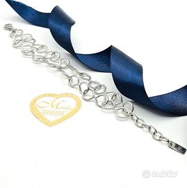 BRACCIALE ACCIAIO DONNA ARGENTATO Monella Bijoux