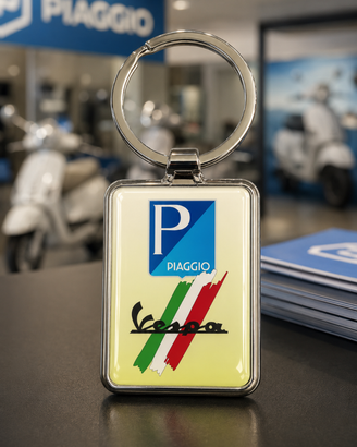 ✅ Portachiavi tipo Vespa tricolore.