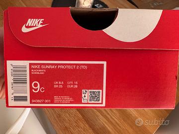 Sandali bambini Nike nere nuove