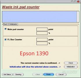 Reset Software stampante EPSON 1390 tamponi Ink