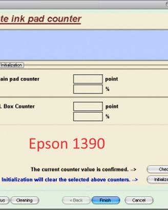 Reset Software stampante EPSON 1390 tamponi Ink