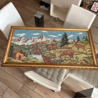 Quadro Mezzo Punto Camosci Montagna