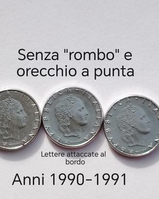 Lotto micro 50 lire Vulcano con errori