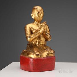 Adoratore in Legno Intagliato e Dorato - Fine '800