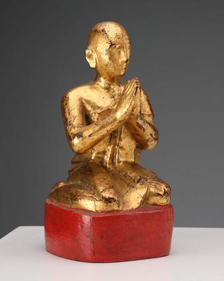 Adoratore in Legno Intagliato e Dorato - Fine '800