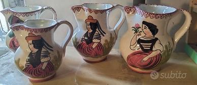 ANTICA SERIE DI 4 CARAFFE DA VINO
