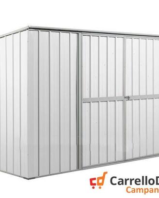 Casetta giardino in Acciaio 345x186cm 6mq bianco