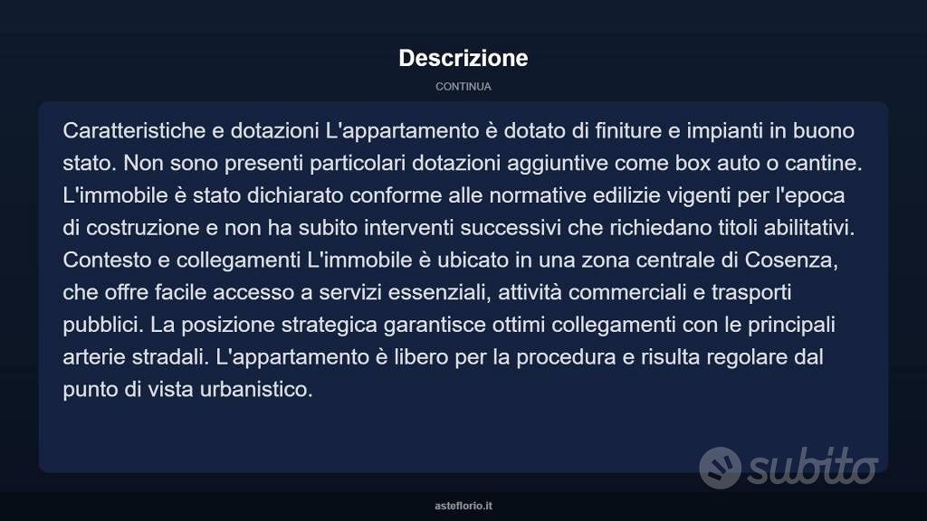 Appartamento – Cosenza, Città 2000 - Altro