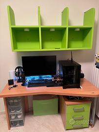 Scrivania con cubotti