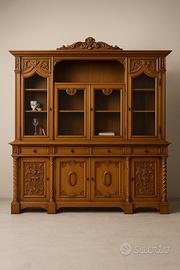 Vetrina classica in legno massello