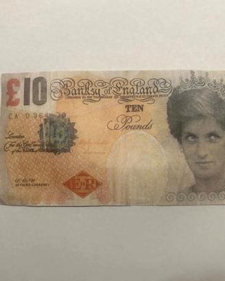 Banksy di faced tenner 10 pounds banconota
