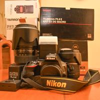 Kit fotografico Nikon D3500 con Obiettivi e Flash