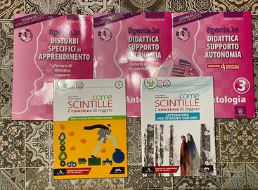 Set 5 libri Italiano medie per DSA, BES, sostegno