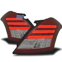 FANALI SUZUKI SWIFT 10-17 BAR LED ROSSO FUMÉ