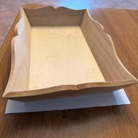 Vassoio in legno grezzo per decoupage