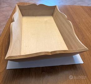 Vassoio in legno grezzo per decoupage