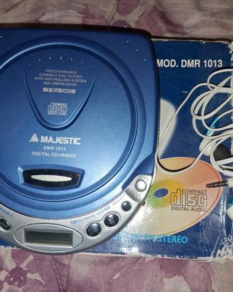 lettore cd portatile majestic ben tenuto. 