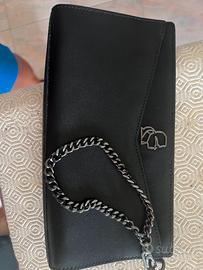 Pochette Karl Lagerfeld in pelle nera