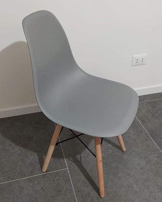 Sedie Grigie Legno RESISTENTI MODERNE COMODE
