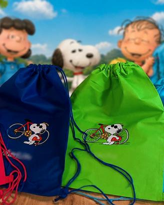 Zaino sacca originale Snoopy (Lotto 4 pezzi)