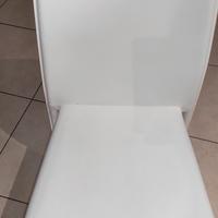 sedia pelle bianca