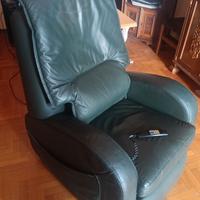 Poltrona Relax in pelle Verde