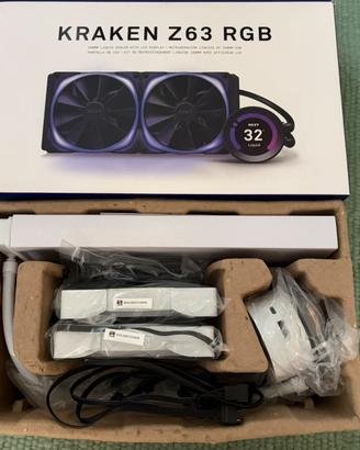 AIO Nzxt Kraken Z63 Bianco dissipatore RGB
