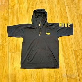 Felpa Nike corta cappuccio zip oro blu