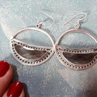 Orecchini mezza luna argento 925