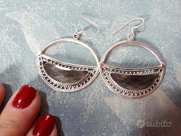 Orecchini mezza luna argento 925
