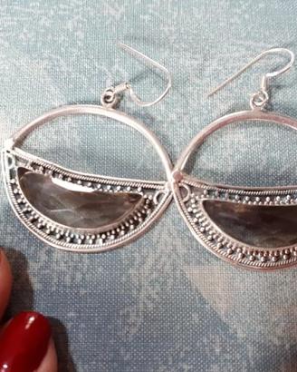 Orecchini mezza luna argento 925