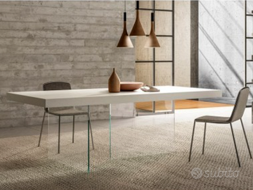 Tavolo  Lago Air laccato bianco opaco 250 x 100 cm