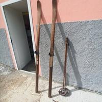 sci in legno vintage