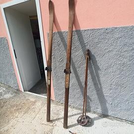 sci in legno vintage