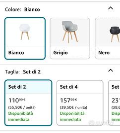 Sedie modello scandinavo