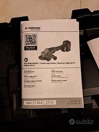 smerigliatrice a batteria nuova 