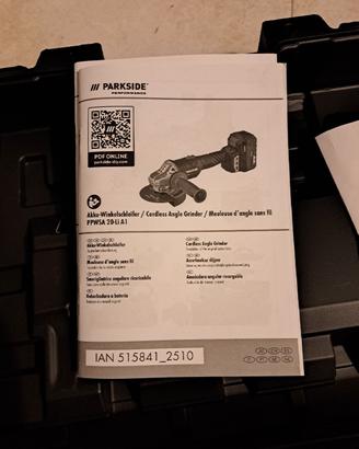 smerigliatrice a batteria nuova 