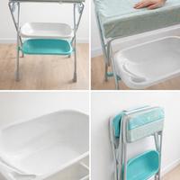 Vaschetta bagnetto neonato con fasciatoio pieghevo